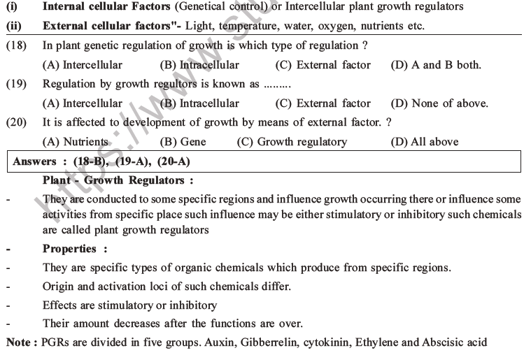 NEET Biology Growth And Development MCQs Set B, Multiple Choice Questions